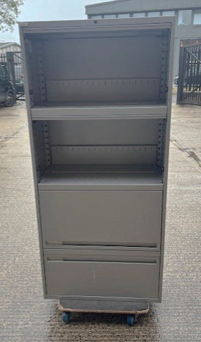 Silver 4 Drawer Up and Over Filing Cabinet