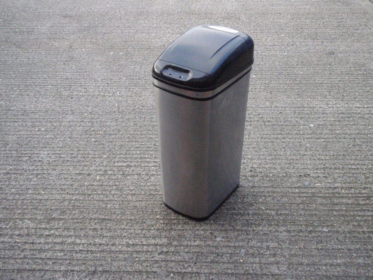 Nastech Stainless Steel & Black Auto Bin
