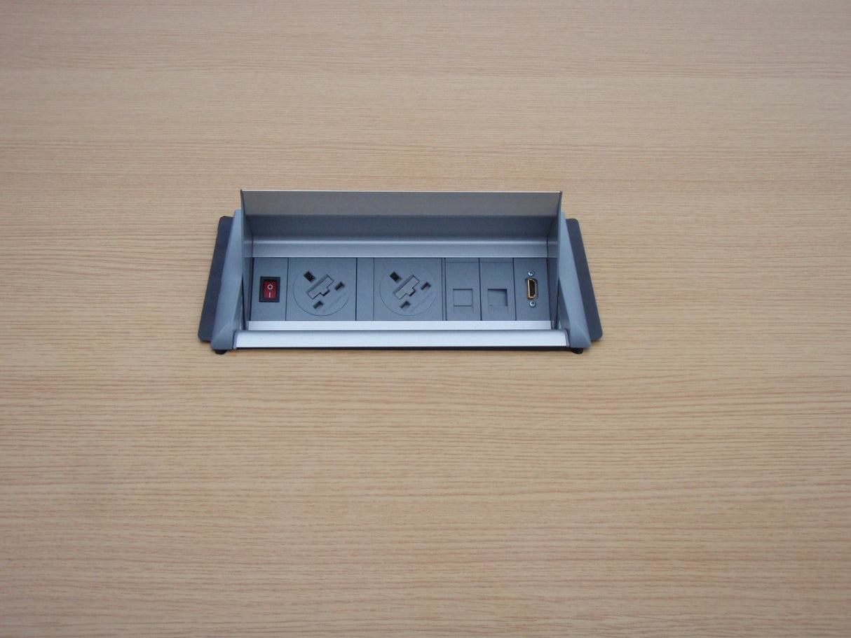 Oak Panel End Boardroom Table 2400 x 1200