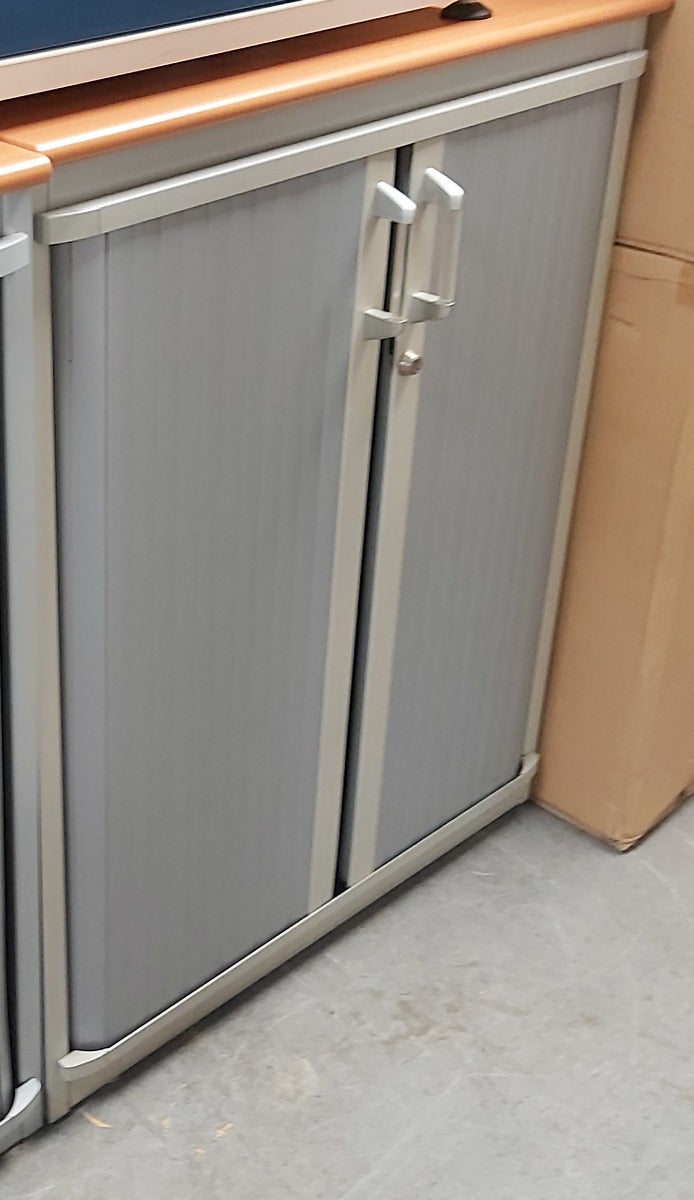 Tambour Storage Unit with Beech Top