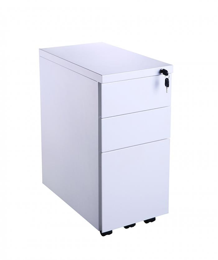 Three Drawer Metal Slimline Pedestal