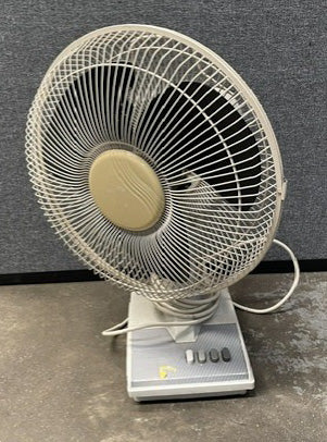 Cream & Grey Desk Top Fan