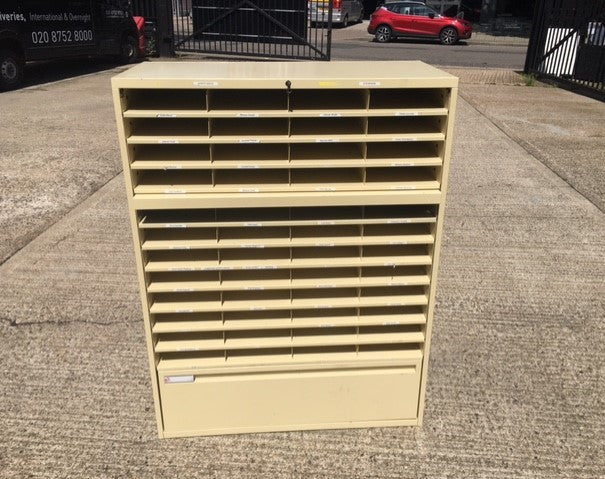 Cream Multi Compartment Storage Unit