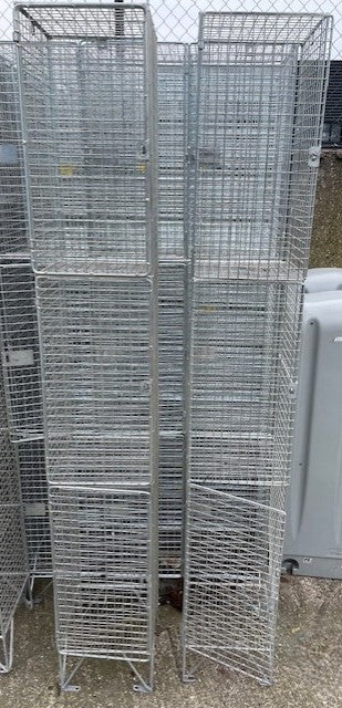 Single 3 Door Wire Mesh Lockers