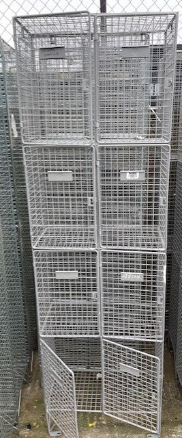 4 Door Nest of 2 Wire Mesh Lockers