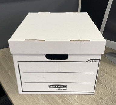 White & Black Bankers Boxes