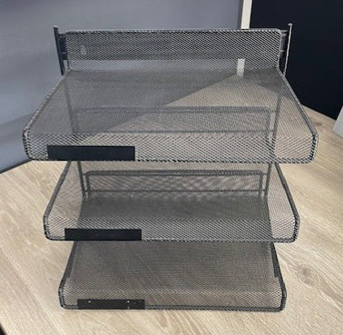 Black Mesh 3 Tier Landscape In Out Trays