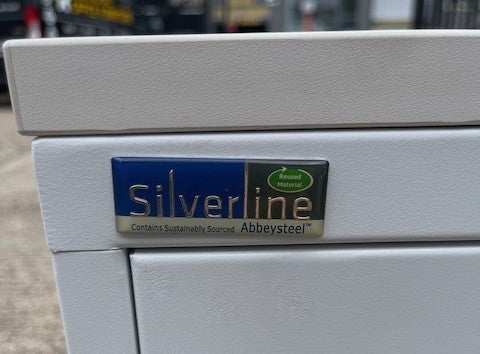 Silverline Desk High Metal White Cupboard