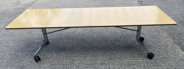 Maple Black Edge Folding Meeting Table 2400 x 900