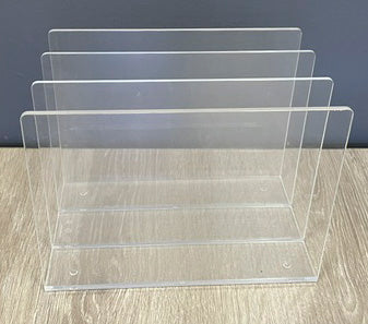 Clear Plastic Desk Top Magazine Rack