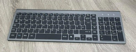 Silver & Black Wireless Bluetooth Keyboard