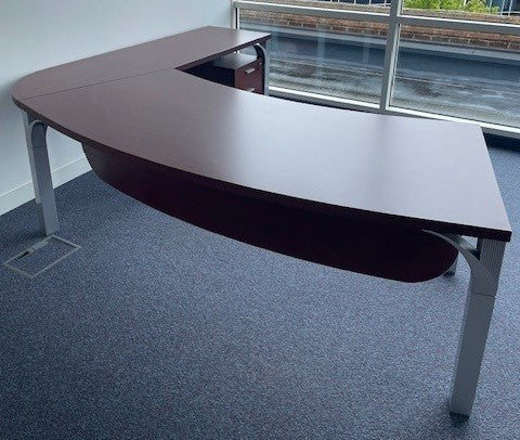 Executive Curved Desk with Return