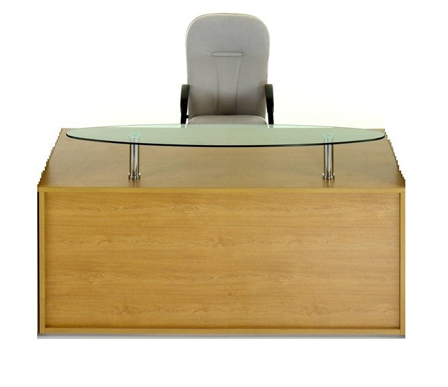 Straight Reception Unit with Glass Shelf