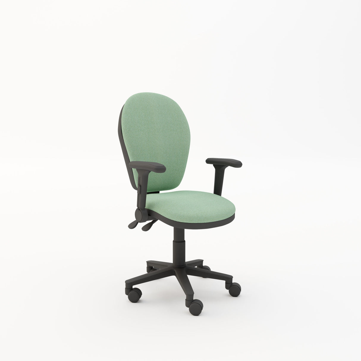 Round Back Operator Chair with Adjustable Arms