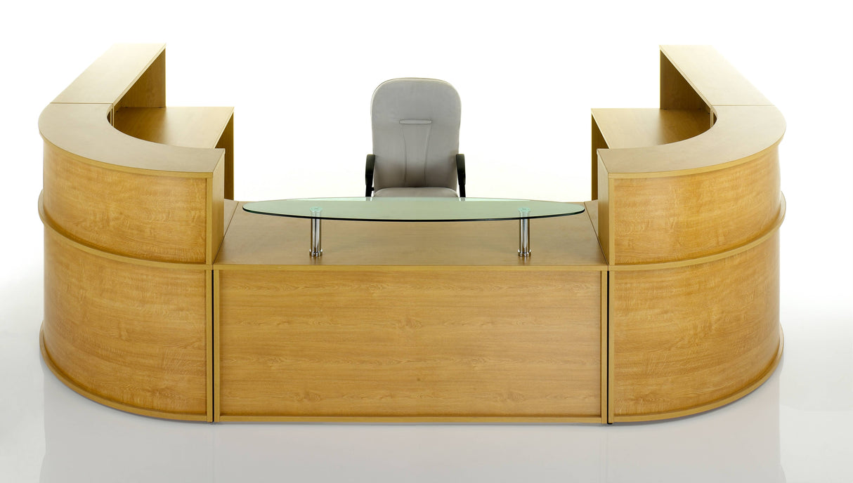 Straight Reception Unit with Glass Shelf