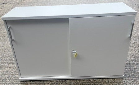 Haworth White 2 Door Sliding Cabinet