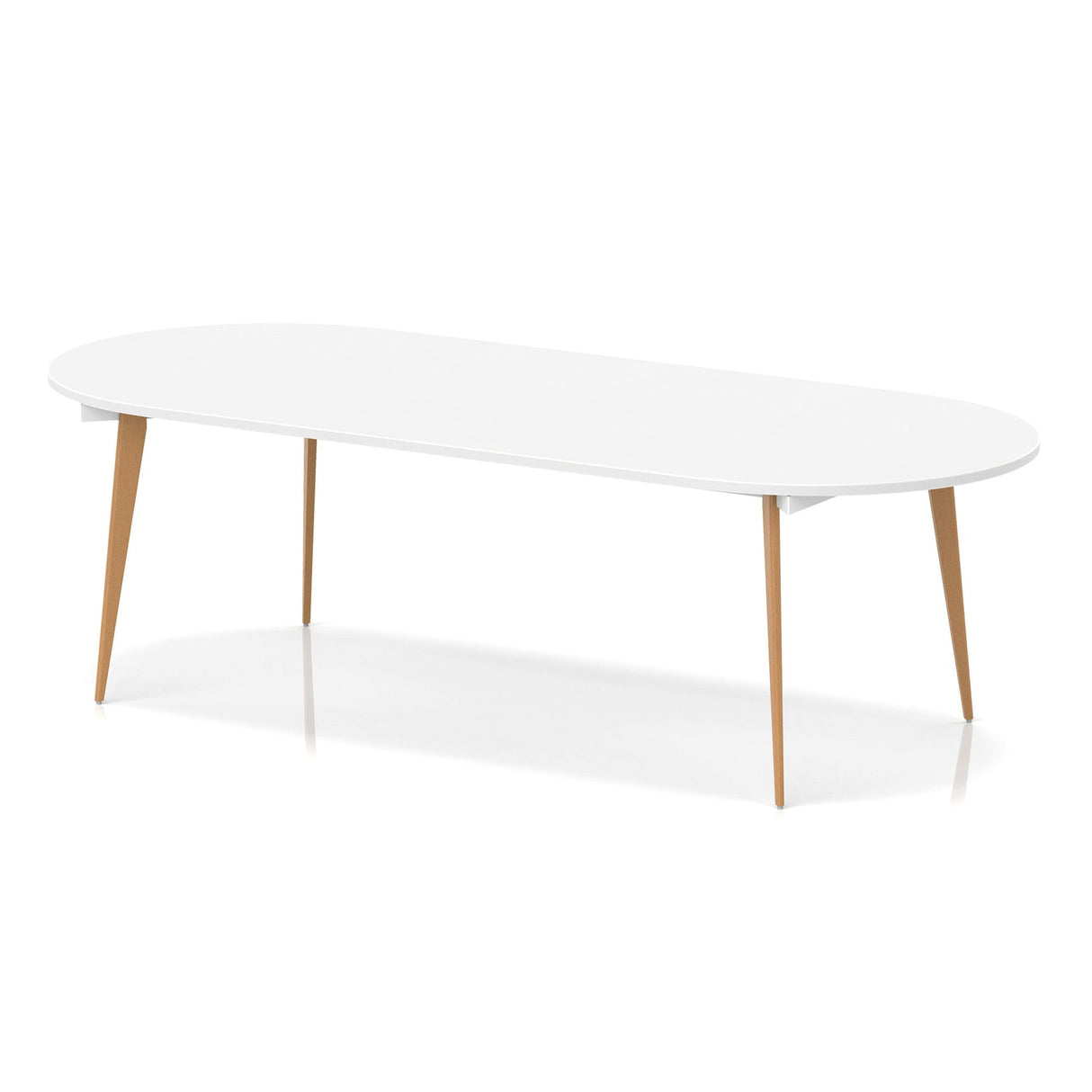 Oval Meeting Table with Wooden Legs