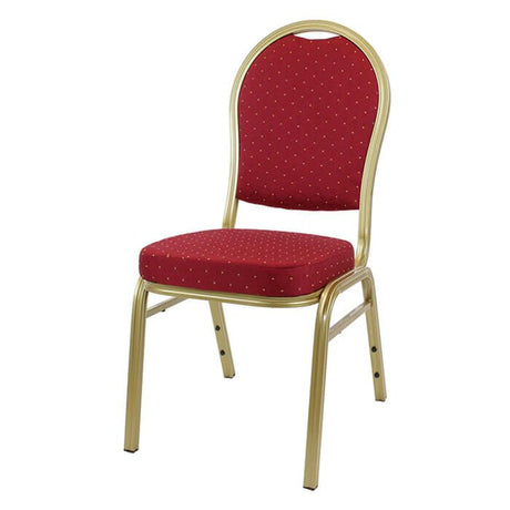 Round Back Aluminium Banqueting Chair Gold Frame
