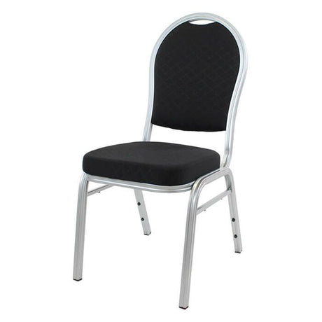 Round Back Aluminium Banqueting Chair Silver Frame