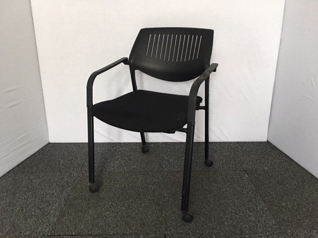 Black Office Chair on Wheels