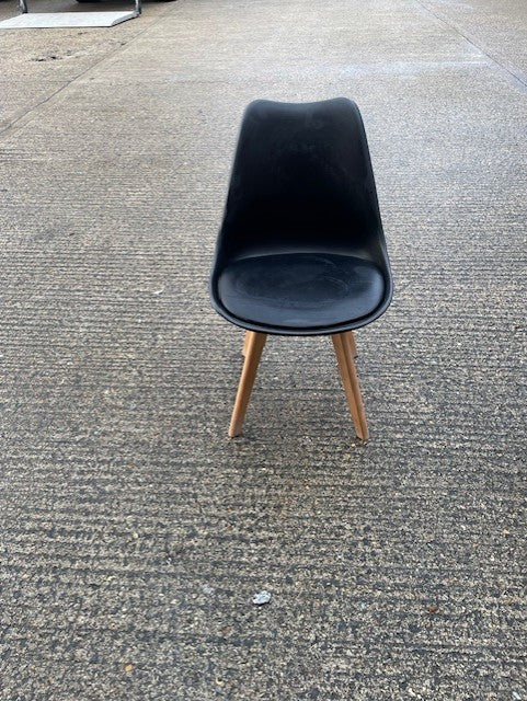 Bistro Polypropylene Chair with Pad Black