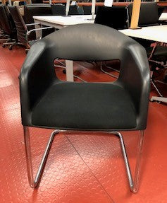 Black Vitra Tub Visitor Chair