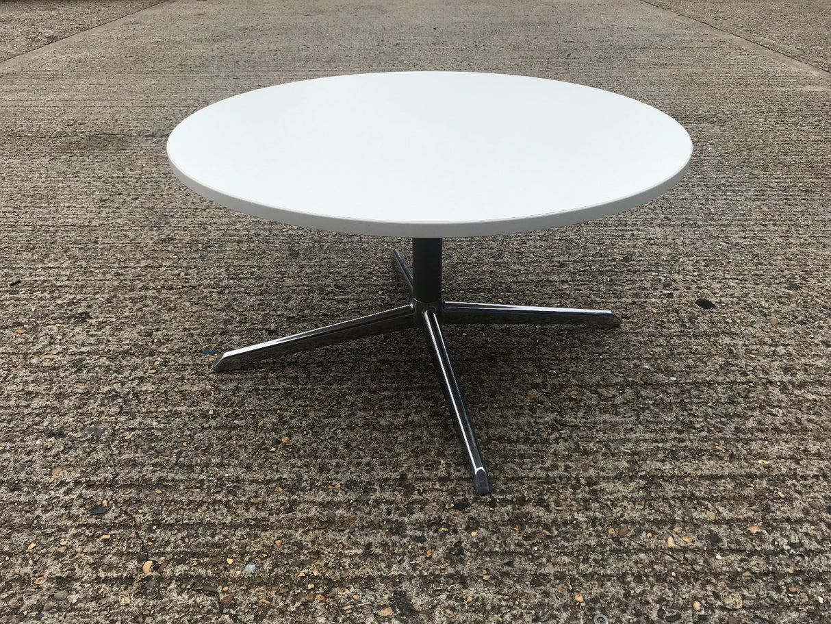 White Circular Coffee Table