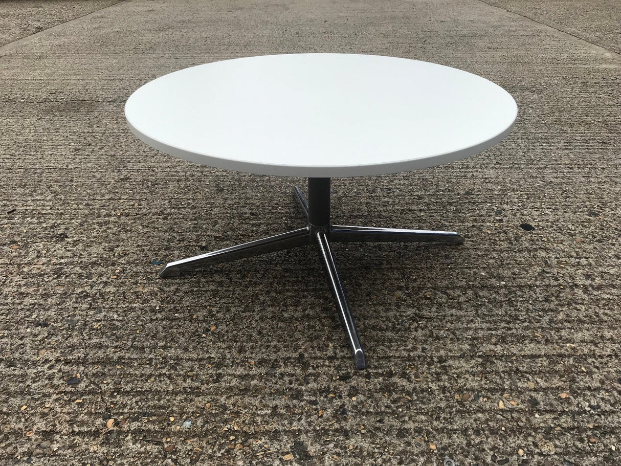White Circular Coffee Table