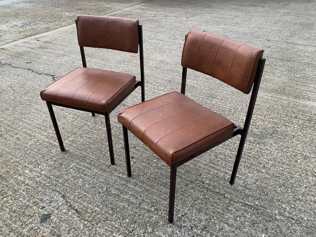 Brown Padded Stacking Chair