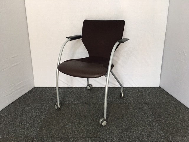 Brown Orangebox Chair on Wheels