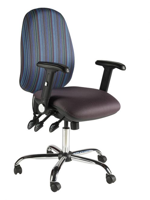 Chrome Fabric Task Chairs