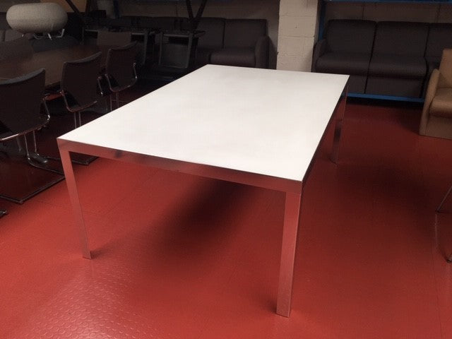 Chrome & Glass Boardroom Table