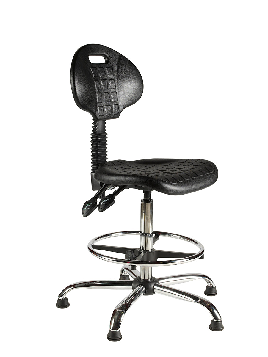 Black & Chrome Lab Stools