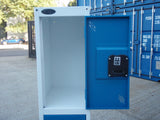 New Coin and Key Operated 3 Door Lockers from Park Royal Office Furniture. Steel Locker