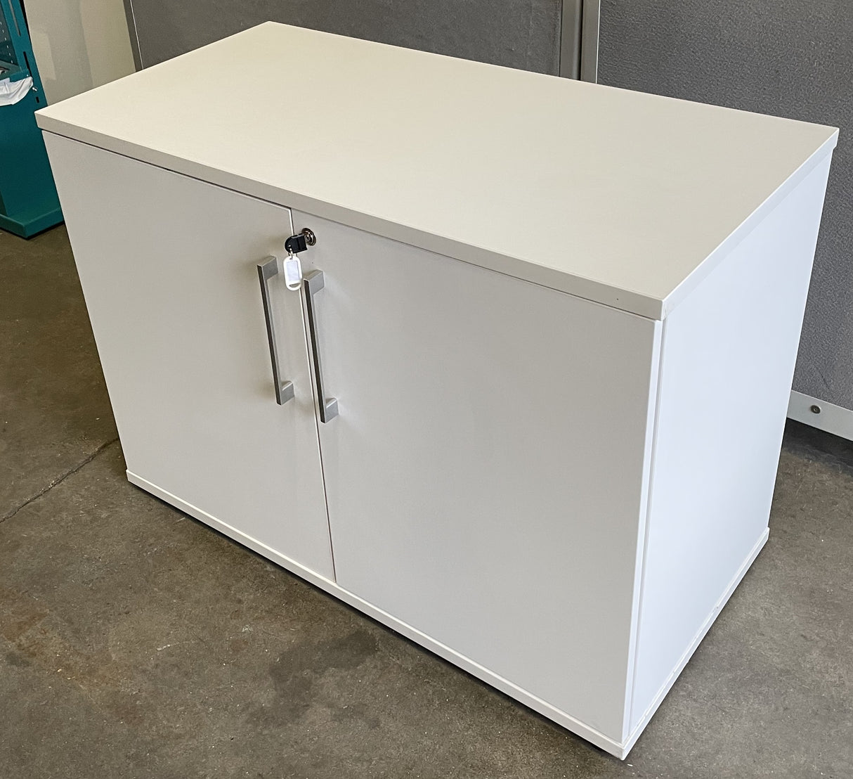 Low 2 Door Storage Unit White