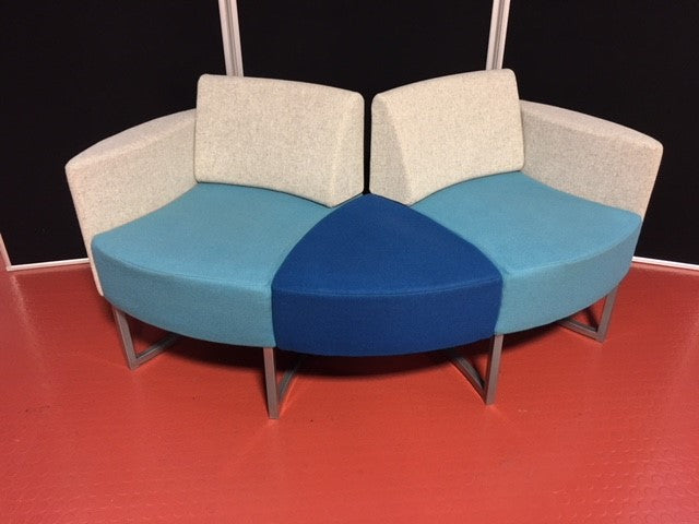 Multi-Coloured Curved Reception Seating