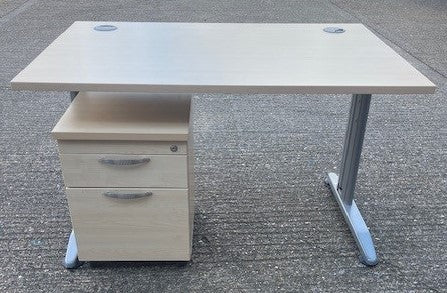 Framework Rectangular Desk 1200x800 plus Pedestal