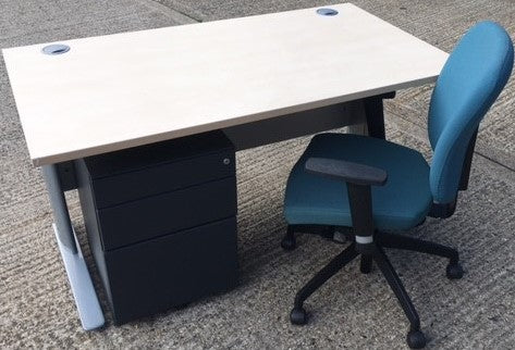 Desk, Pedestal & Chair package