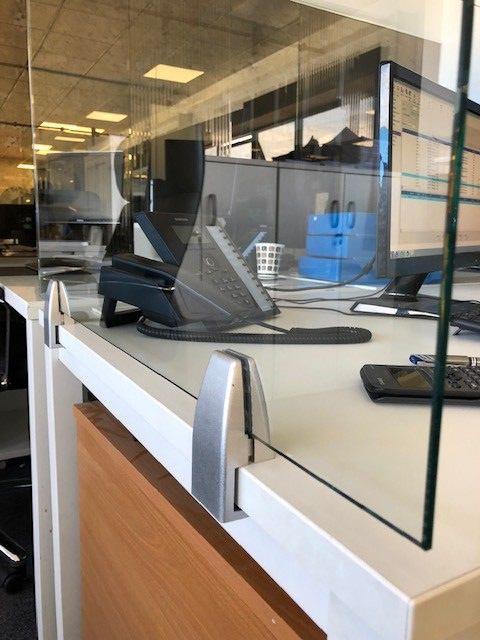 Glass Desk Top Virus Screens