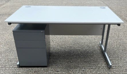New 1400mmW Desk + S/H Mobile Pedestal
