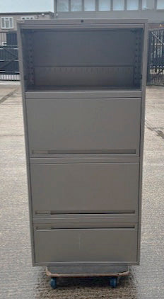 Silver 4 Drawer Up and Over Filing Cabinet