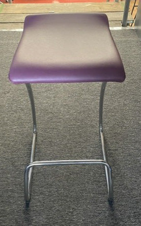 Orangebox Purple & Chrome Frame Bar Stool