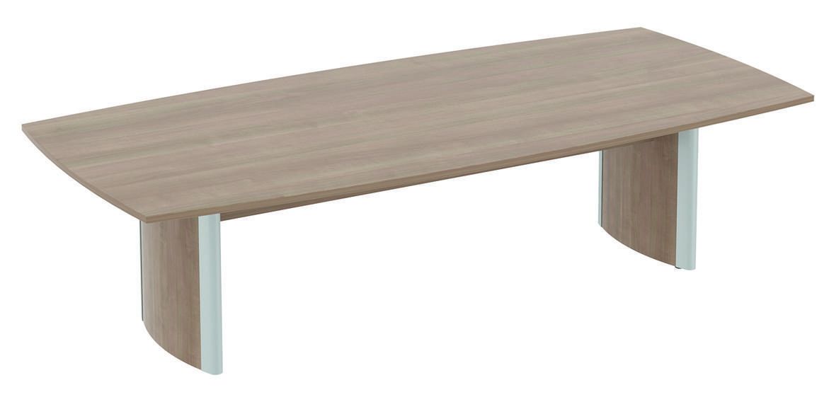Walnut Aerofoil Barrel Shaped Boardroom Table