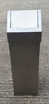Chrome Flip Top Recycle Bin
