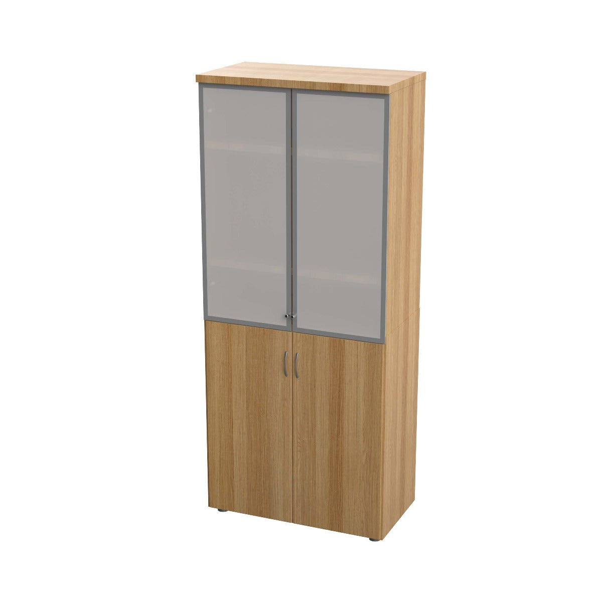 Crown High Storage Cabinet With Glass Doors