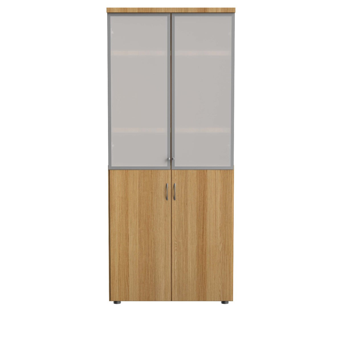 Crown High Storage Cabinet With Glass Doors