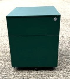 Green Metal 2 Draw Pedestal