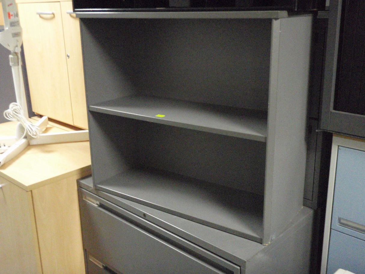 Dark Grey Open Bookcase