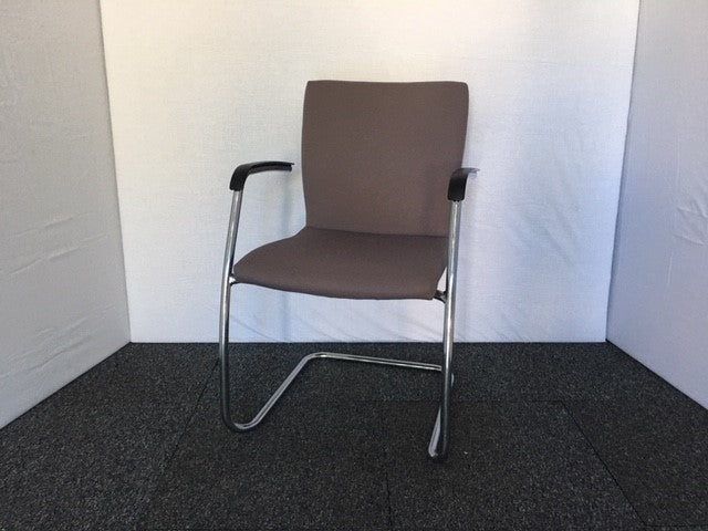 Blizzard Grey & Chrome Cantilever Chair