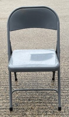 Grey Metal Folding Chair
